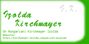 izolda kirchmayer business card